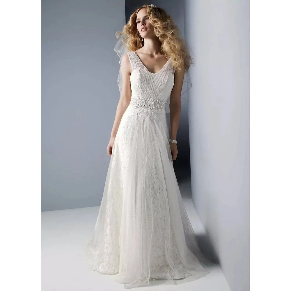 oleg cassini a line wedding dress Oleg Cassini, Classic A-Line Mikado Satin Wedding Dress Wedding Dress Save 19%
